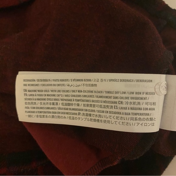 Abercrombie Kids Girls 11/12 Long Sleeve Red Black Plaid Dress - Picture 7 of 13